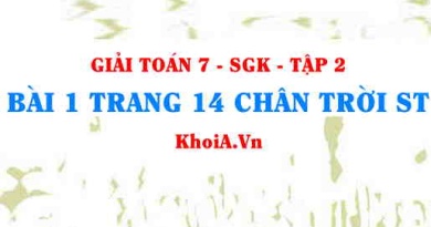 Bài 1 trang 14 Toán 7 Chân trời sáng tạo Tập 2